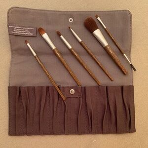 Aveda flax makeup brushes with case